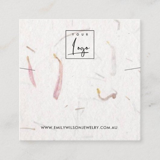 CARTE DE VISITE CARRÉ PAPIER MAINTENANT EN PAIN ÉCRAN EN LACE (Devant)