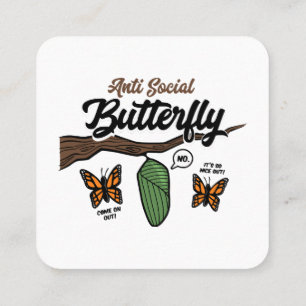 Carte De Visite Carré Papillon Asocial