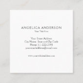 Carte De Visite Carré Papillon couleur or et blanc Faux (Dos)