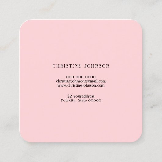 Carte De Visite Carré papillon fausse parties scintillant sur aquarelle (Dos)