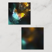 Carte De Visite Carré Papillon lumineux et papillons de nuit (Devant / Derrière)