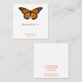 Carte De Visite Carré Papillon monarque (Devant / Derrière)