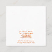 Carte De Visite Carré Papillon monarque (Dos)