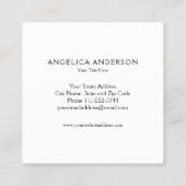 Carte De Visite Carré Papillon noir et blanc (Dos)