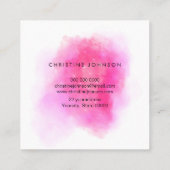 Carte De Visite Carré papillon rose chaud (Dos)