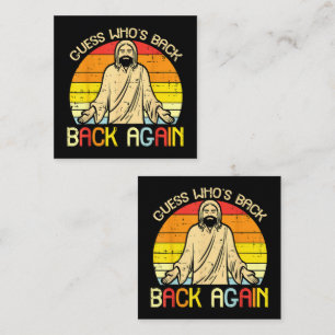 Carte De Visite Carré Pâques Jésus Devinez Qui Est De Retour Religieux C