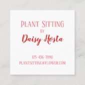 Carte De Visite Carré Parade des éléphants en jaune (Dos)