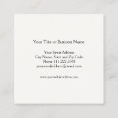 Carte De Visite Carré Parapluie de Faux Gold Foil (Dos)