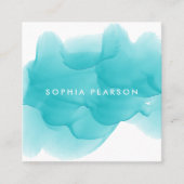 Carte De Visite Carré Parcelle turquoise (Devant)