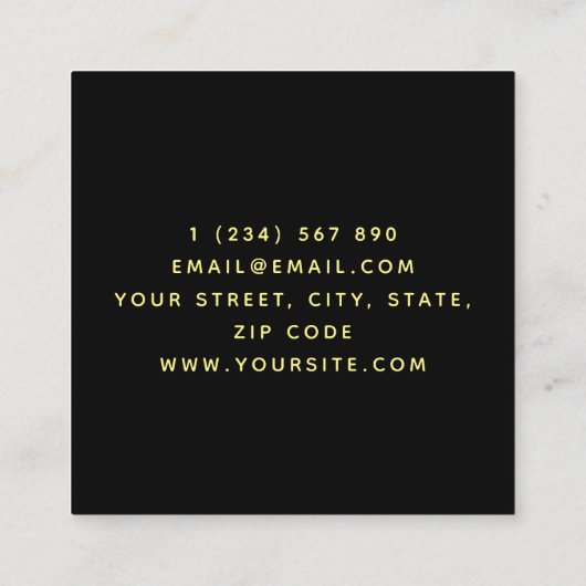 Carte De Visite Carré Parking Lonely Orange Tree Elégant (Dos)