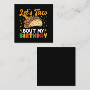 Carte De Visite Carré Parlons Taco De Mon Anniversaire Cinco De Mayo Par