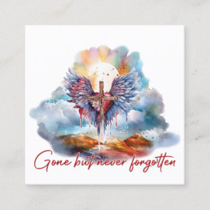 Carte De Visite Carré Parti mais jamais oublié