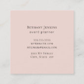 Carte De Visite Carré Parties scintillant amusante simple rose et or Bal (Dos)