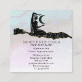 Carte De Visite Carré *~* Parties scintillant arc-en-ciel. Méditation de (Dos)