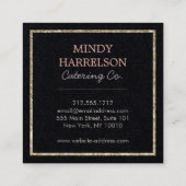 Carte De Visite Carré Parties scintillant cuillère Whisk Spatula Bakery  (Dos)