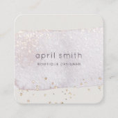 Carte De Visite Carré Parties scintillant d'aquarelle Abstraite de bross (Devant)