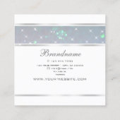 Carte De Visite Carré Parties scintillant de perles bleu clair Étoiles b (Dos)