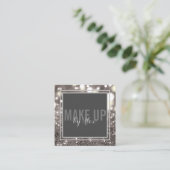 Carte De Visite Carré Parties scintillant de script de signature en gras (Debout devant)