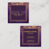 Carte De Visite Carré Parties scintillant de script signature en gras de (Devant / Derrière)