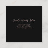 Carte De Visite Carré Parties scintillant d'or design moderne en marbre  (Dos)