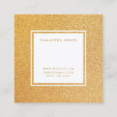 Carte De Visite Carré Parties scintillant d'or scintillant moderne Desig (Dos)