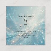 Carte De Visite Carré parties scintillant douce bleue subtile arrière -  (Dos)