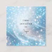 Carte De Visite Carré parties scintillant douce bleue subtile arrière -  (Devant)