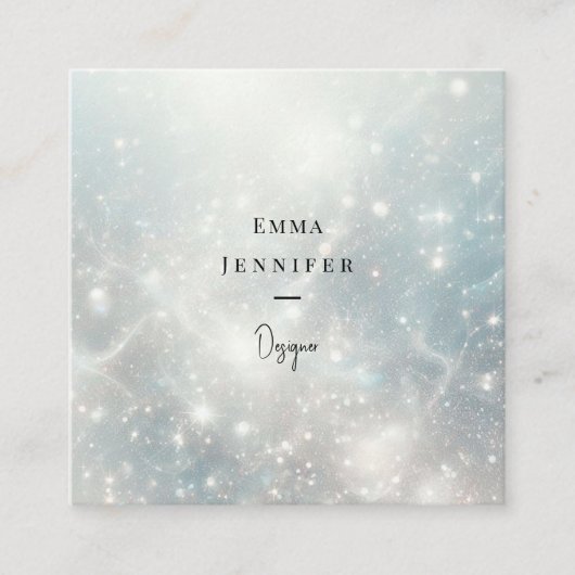 Carte De Visite Carré Parties scintillant douce et subtile arrière - pla (Devant)