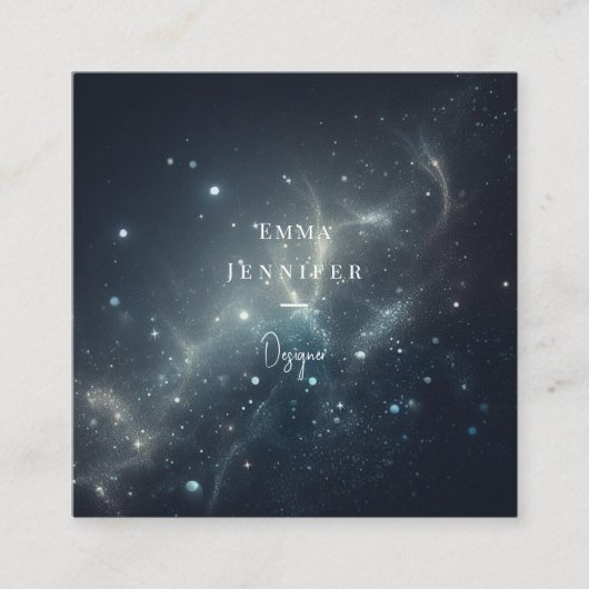 Carte De Visite Carré Parties scintillant douce rouge subtile arrière - (Devant)