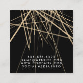 Carte De Visite Carré Parties scintillant élégante de cisaillement et de (Dos)
