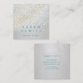 Carte De Visite Carré parties scintillant esthétique (Devant / Derrière)