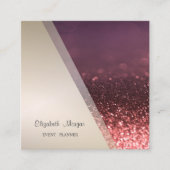 Carte De Visite Carré Parties scintillant géométrique professionnelle mo (Devant)