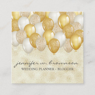 Carte De Visite Carré Parties scintillant Gold Party Anniversaire Mariag