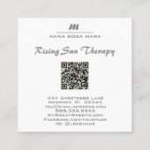 Carte De Visite Carré *~* Parties scintillant GRAY EN ARGENT Glam QR Lux (Dos)