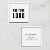 Carte De Visite Carré Parties scintillant holographique classique élégan (Devant / Derrière)