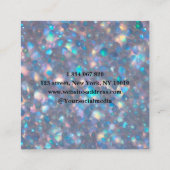 Carte De Visite Carré parties scintillant holographique opal Nails (Dos)
