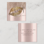 Carte De Visite Carré Parties scintillant moderne élégante lèvres, Cisea (Devant / Derrière)