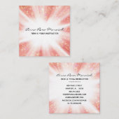 Carte De Visite Carré *~* Parties scintillant Reiki Energy Healing Rays  (Devant / Derrière)