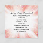 Carte De Visite Carré *~* Parties scintillant Reiki Energy Healing Rays  (Dos)
