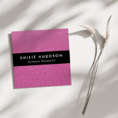 Carte De Visite Carré Parties scintillant rose, Étincelle, Arrière - pla