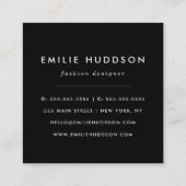 Carte De Visite Carré Parties scintillant rose, Étincelle, Arrière - pla (Dos)