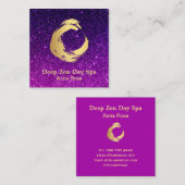Carte De Visite Carré *~* Parties scintillant Zen méditation Reiki Gold (Devant / Derrière)