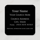 Carte De Visite Carré Pas honteux de l'Evangile Verse chrétien (Dos)