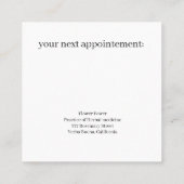 Carte De Visite Carré Passionné Purple Passion Fleur (Dos)