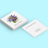 Carte De Visite Carré Passionné Purple Passion Fleur