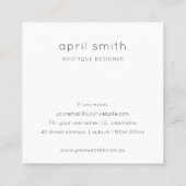 Carte De Visite Carré Pastel Aqua Kraft Mountain Merci Pour Votre Comman (Dos)