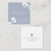 Carte De Visite Carré Pastel Boutique Beauté Merci Logo Script (Devant / Derrière)