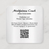 Carte De Visite Carré *~* Pastel Code QR Abstrait Mandala Reiki Yoga (Dos)