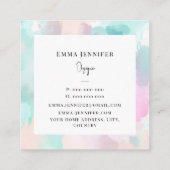 Carte De Visite Carré Pastel moderne Abstrait Motif peint (Dos)