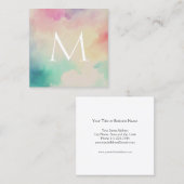 Carte de visite Carré Pastel Watercolor (Devant / Derrière)